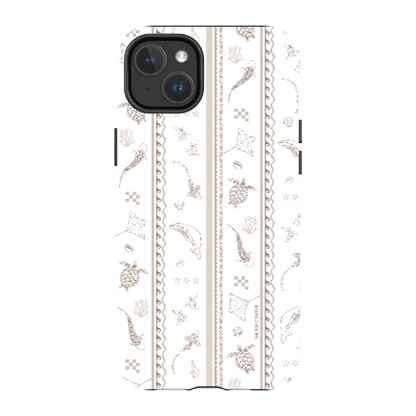 iPhone MagSafe Tough Phone Case - Candy Stripes Beige