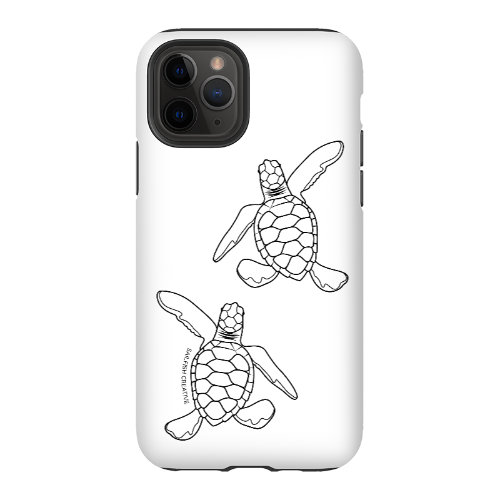 iPhone Tough Phone Case - Turtle Hatchlings Outline - Sailfish Creative