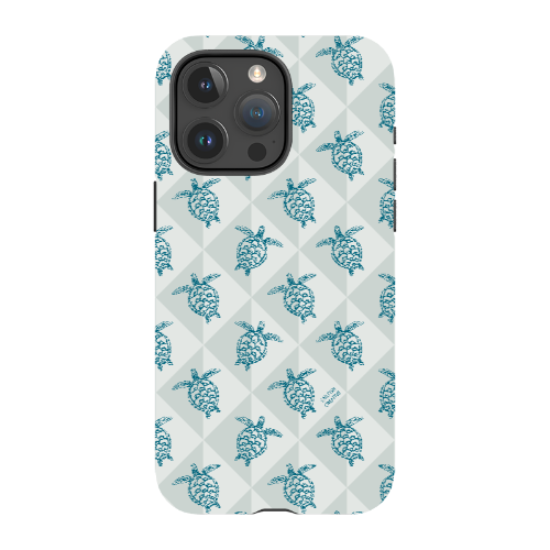 iPhone Tough Phone Case - Turtle Diamonds Coastal Storm