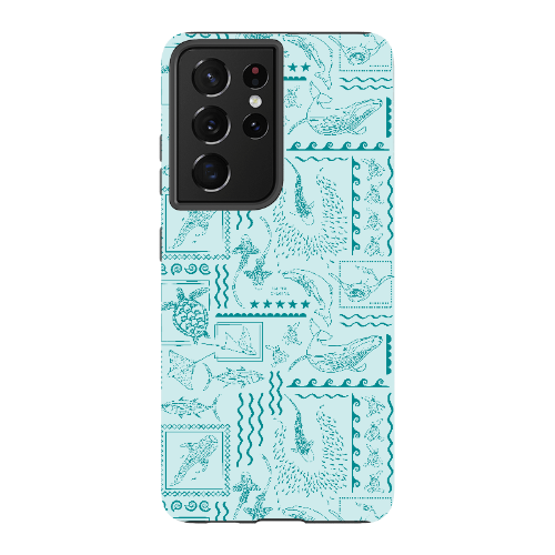 Samsung Tough Case - Busy Print Teal
