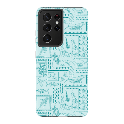 Samsung Tough Case - Busy Print Teal