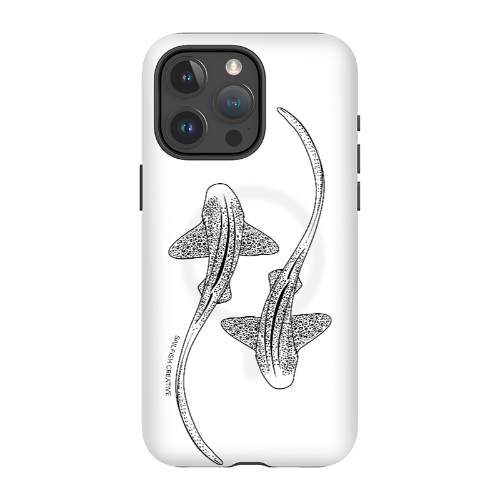iPhone MagSafe Tough Case - Leopard Shark Outline - Sailfish Creative