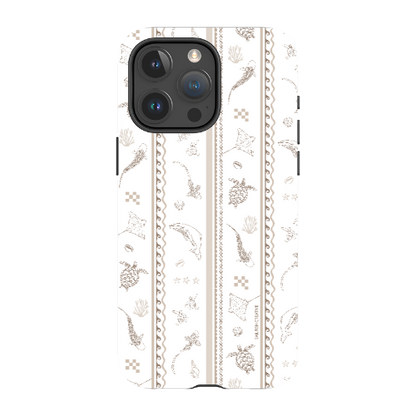 iPhone MagSafe Tough Phone Case - Candy Stripes Beige