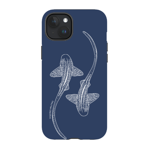 iPhone MagSafe Tough Case - Leopard Shark Outline Navy - Sailfish Creative