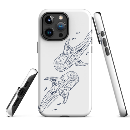 iPhone Tough Phone Case - Whale Sharks Outline - Sailfish Creative