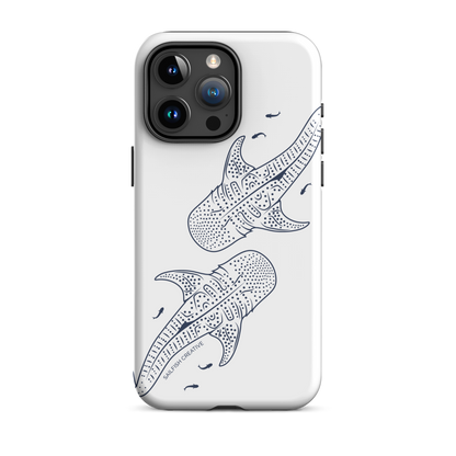 iPhone Tough Phone Case - Whale Sharks Outline - Sailfish Creative