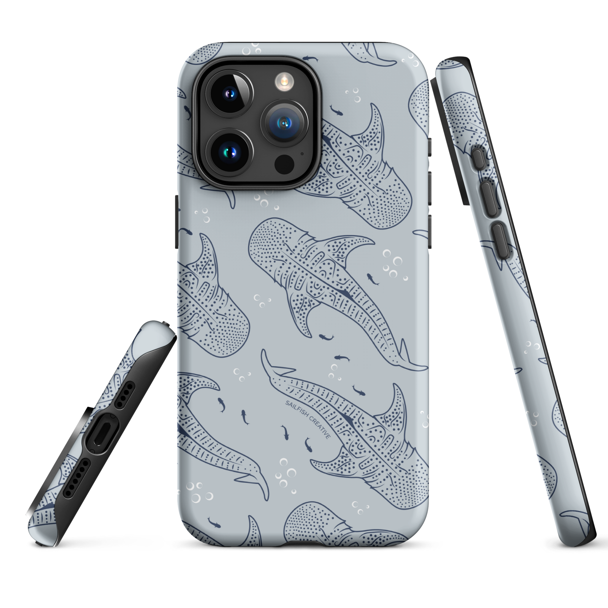 iPhone Tough Phone Case - Whale Sharks Pattern - Sailfish Creative