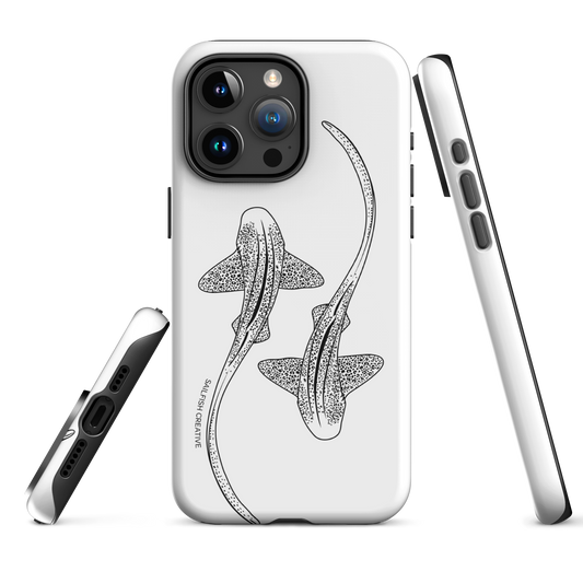 iPhone Tough Phone Case - Leopard Sharks Outline - Sailfish Creative