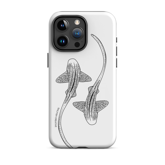 iPhone Tough Phone Case - Leopard Sharks Outline - Sailfish Creative