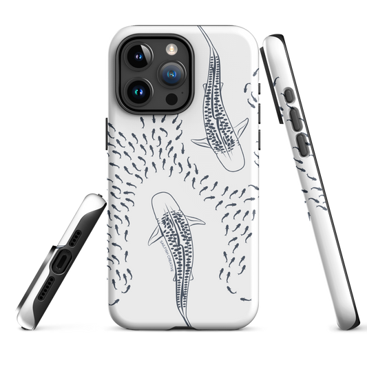 iPhone Tough Phone Case - Tiger Sharks Outline - Sailfish Creative