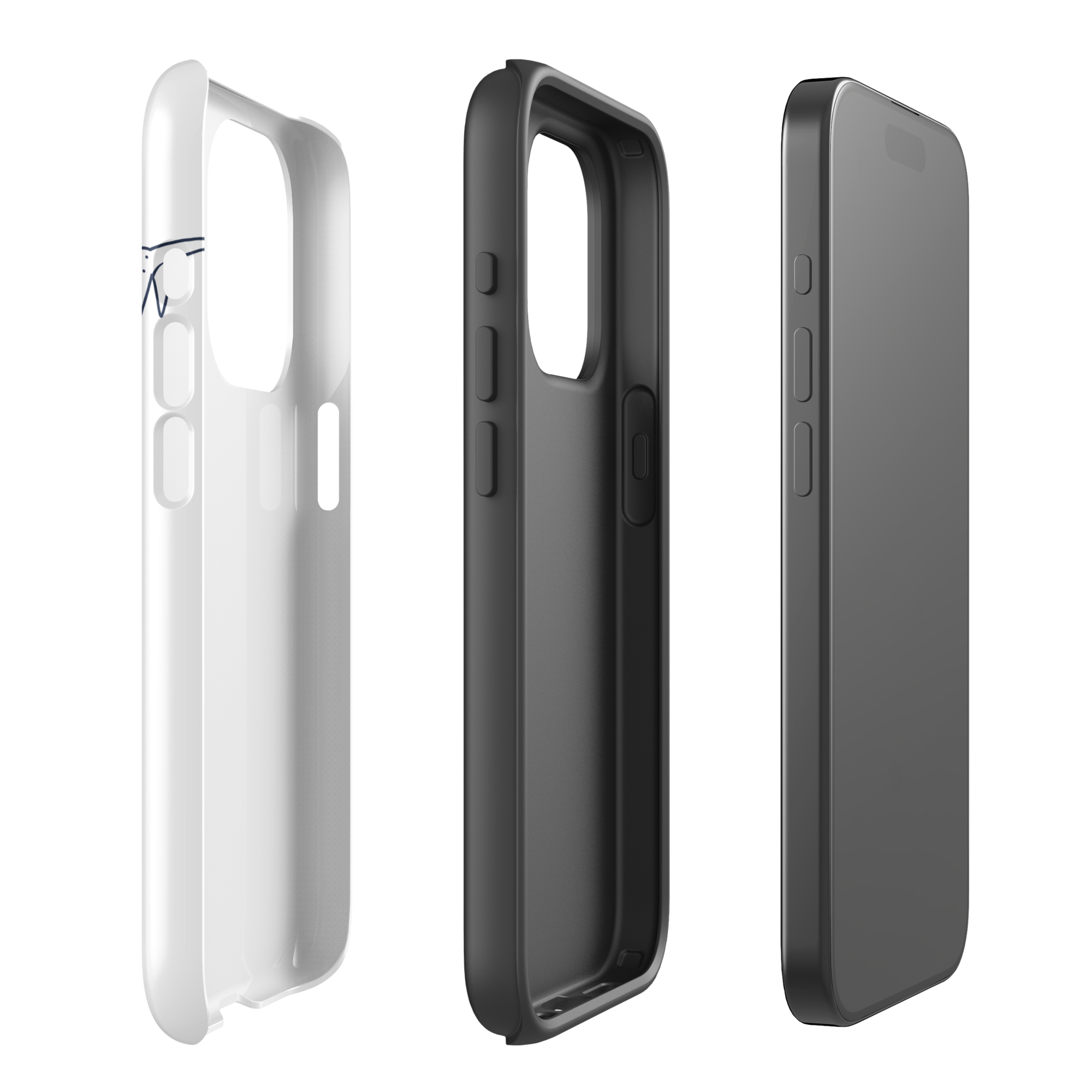 iPhone Tough Phone Case - Whale Sharks Outline - Sailfish Creative