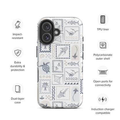 iPhone Tough Phone Case - Arches Print Beige