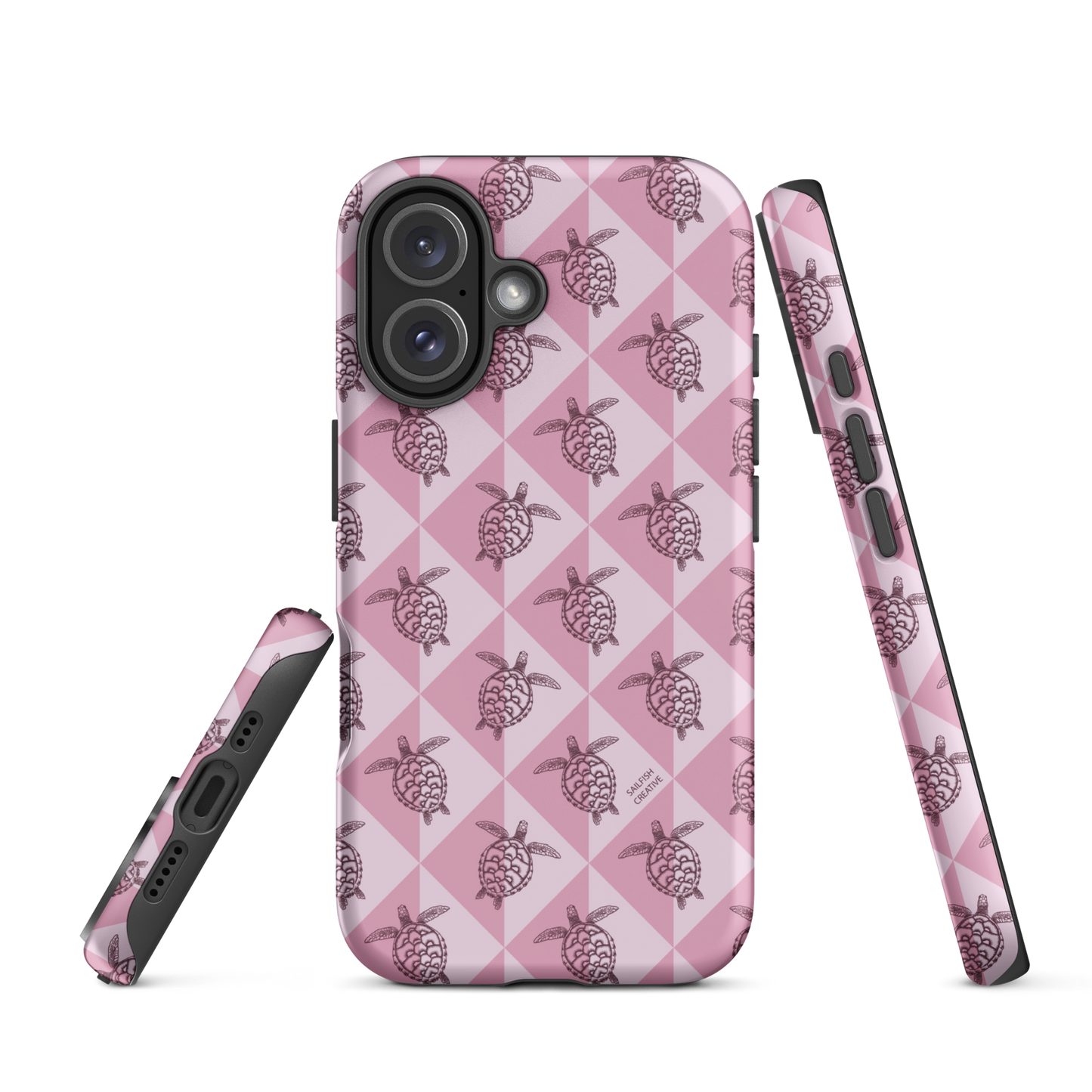 iPhone Tough Phone Case - Turtle Diamonds Orchid