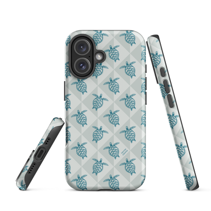 iPhone Tough Phone Case - Turtle Diamonds Coastal Storm