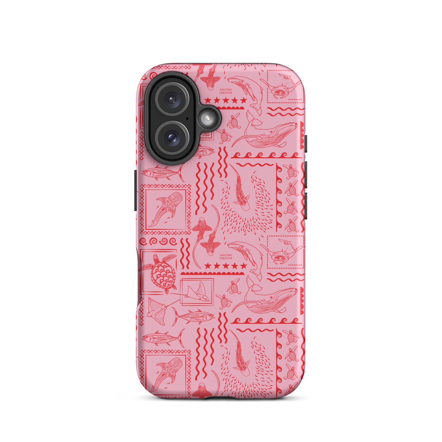 iPhone Tough Phone Case - Busy Print Pinks
