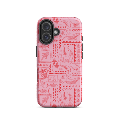 iPhone Tough Phone Case - Busy Print Pinks