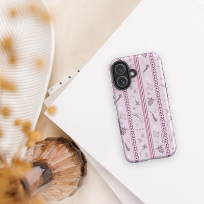 iPhone Tough Phone Case - Candy Stripes Orchid