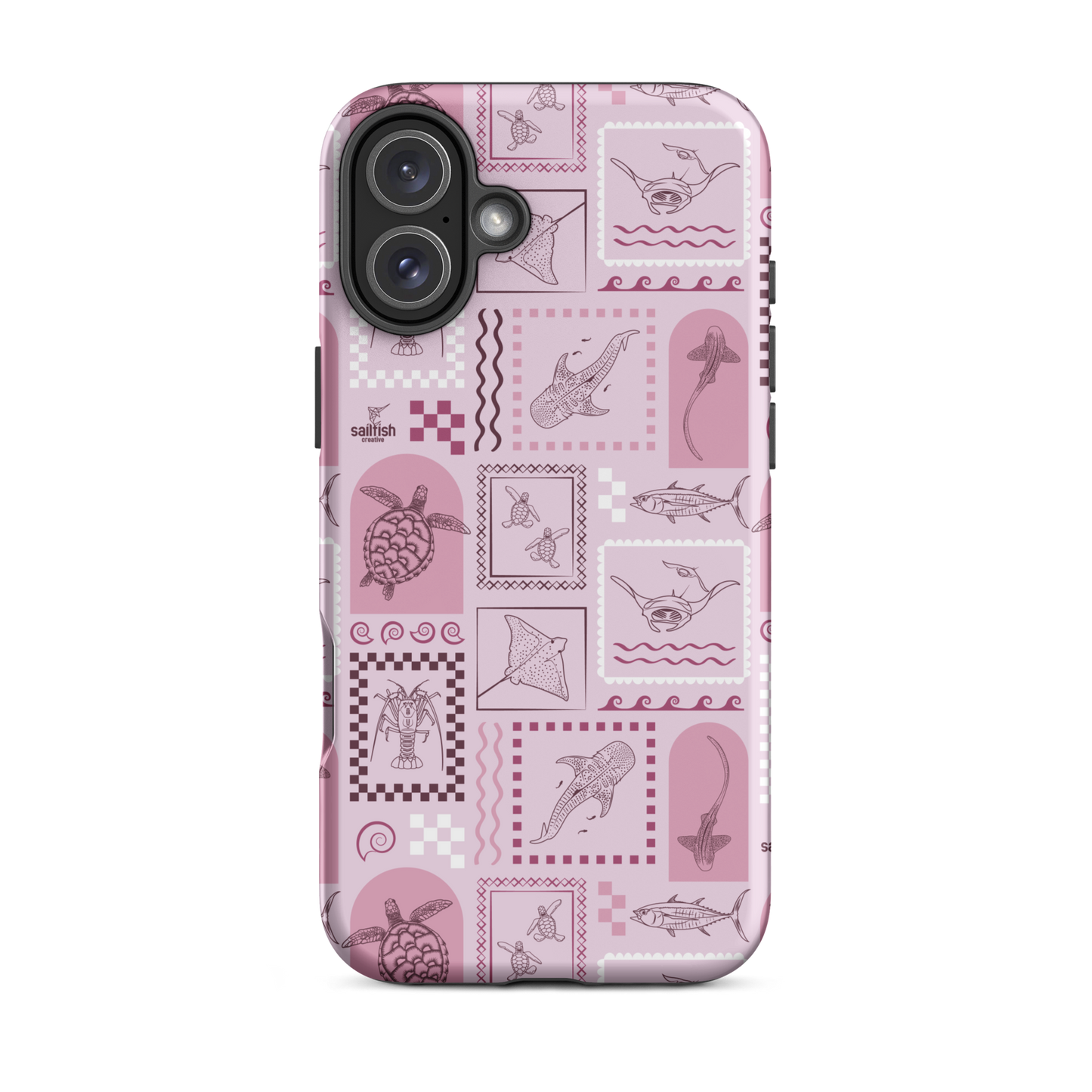 iPhone Tough Phone Case - Arches Print Orchid
