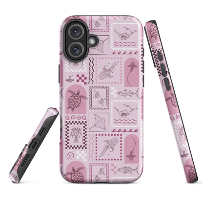 iPhone Tough Phone Case - Arches Print Orchid