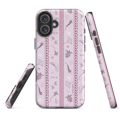 iPhone Tough Phone Case - Candy Stripes Orchid