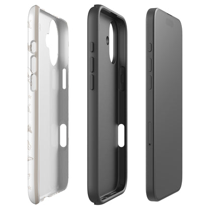 iPhone Tough Phone Case - Candy Stripes Beige