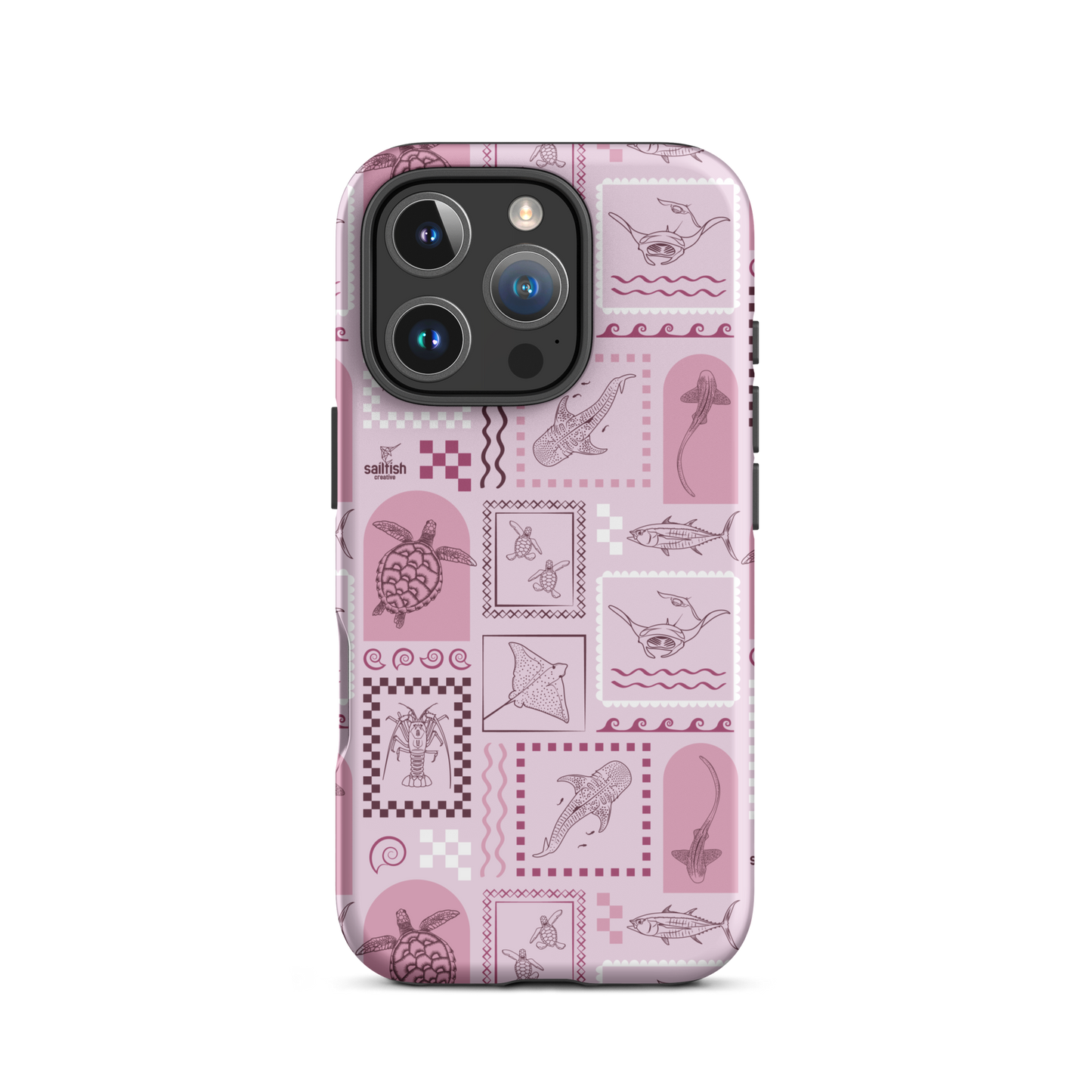 iPhone Tough Phone Case - Arches Print Orchid