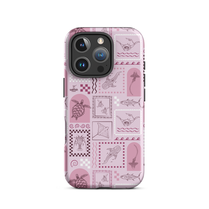 iPhone Tough Phone Case - Arches Print Orchid