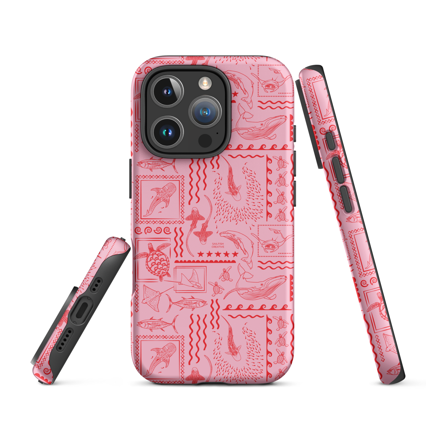 iPhone Tough Phone Case - Busy Print Pinks