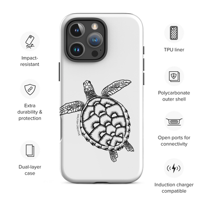 iPhone Tough Phone Case - Turtle Outline - Sailfish Creative