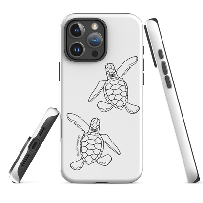 iPhone Tough Phone Case - Turtle Hatchlings Outline - Sailfish Creative