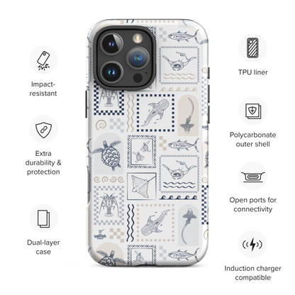 iPhone Tough Phone Case - Arches Print Beige