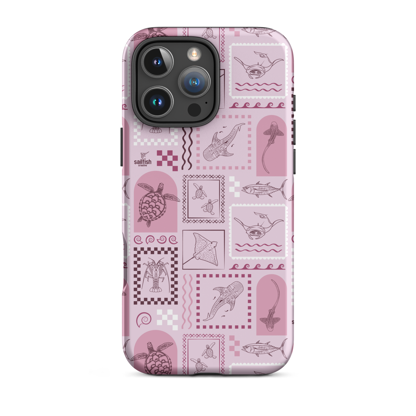iPhone Tough Phone Case - Arches Print Orchid
