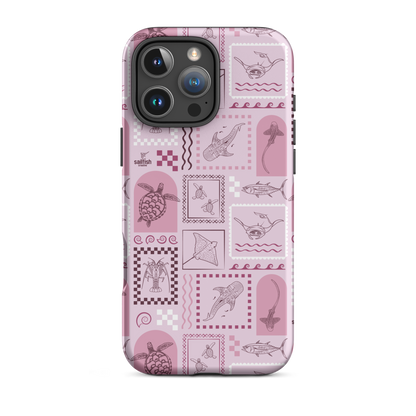 iPhone Tough Phone Case - Arches Print Orchid