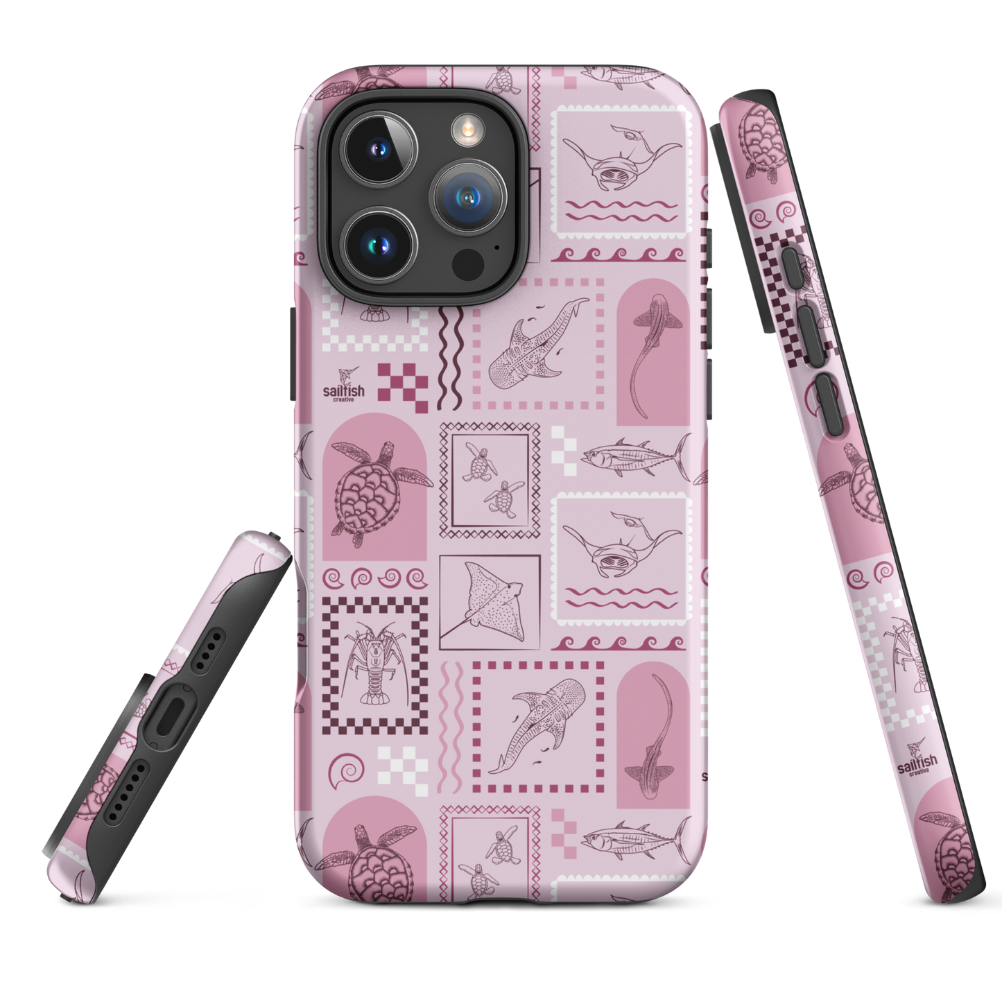 iPhone Tough Phone Case - Arches Print Orchid