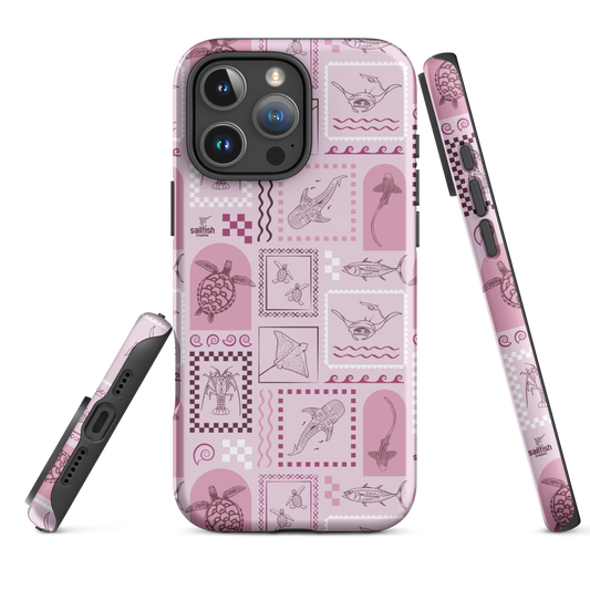 iPhone Tough Phone Case - Arches Print Orchid