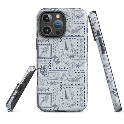 iPhone Phone Case - Busy Print Overcast Blue