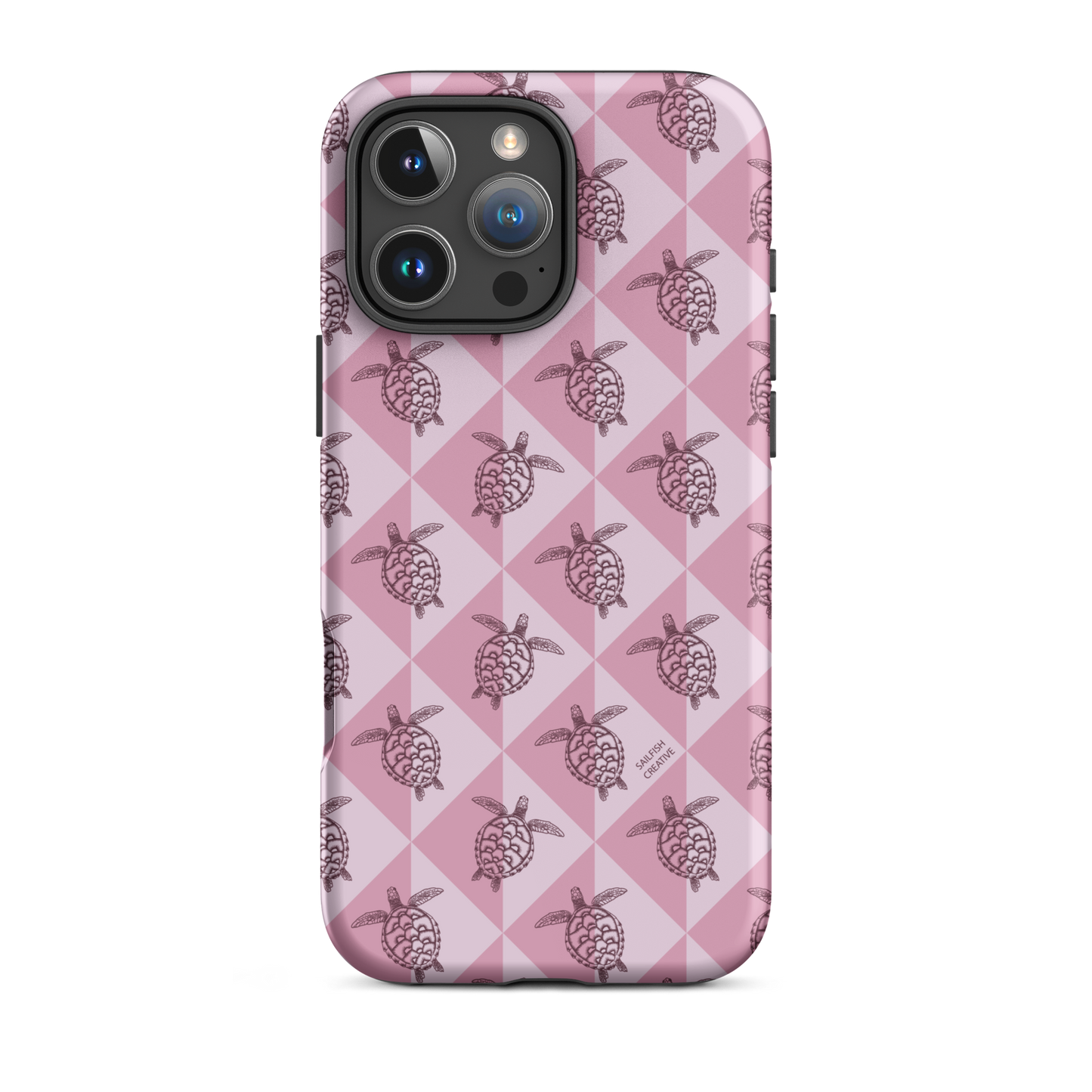 iPhone Tough Phone Case - Turtle Diamonds Orchid