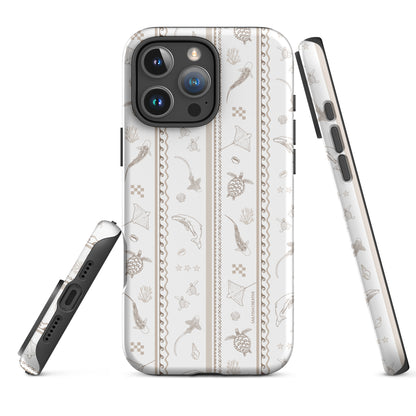 iPhone Tough Phone Case - Candy Stripes Beige