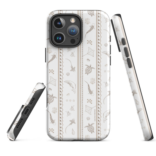 iPhone Tough Phone Case - Candy Stripes Beige