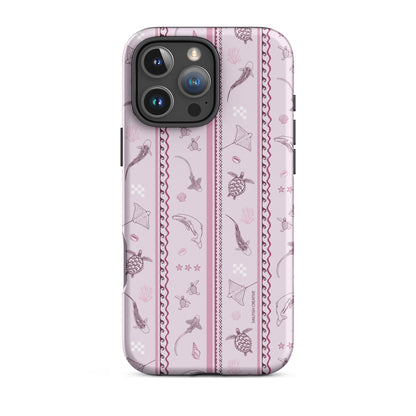 iPhone Tough Phone Case - Candy Stripes Orchid