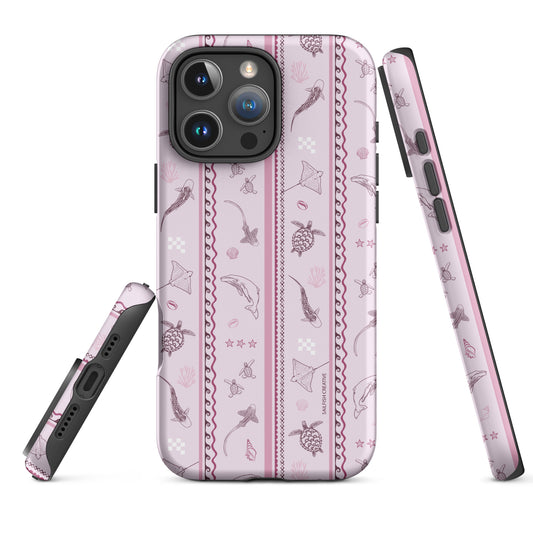 iPhone Tough Phone Case - Candy Stripes Orchid