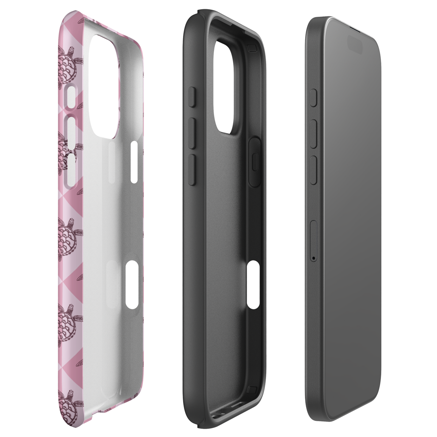 iPhone Tough Phone Case - Turtle Diamonds Orchid