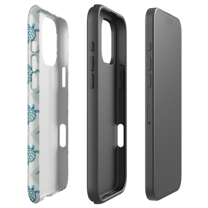 iPhone Tough Phone Case - Turtle Diamonds Coastal Storm