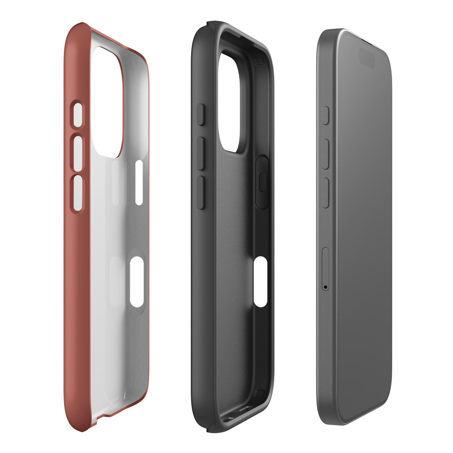 iPhone Tough Case - Turtle Outline Rusty Coral