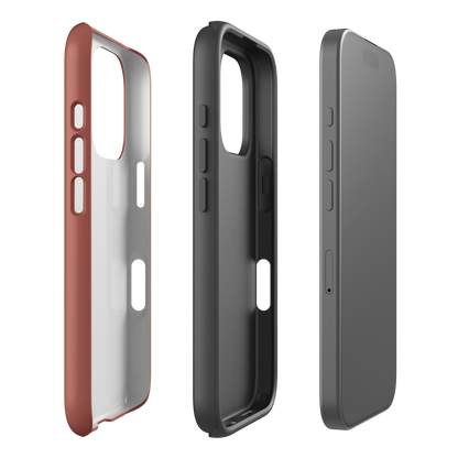 iPhone Tough Case - Turtle Outline Rusty Coral