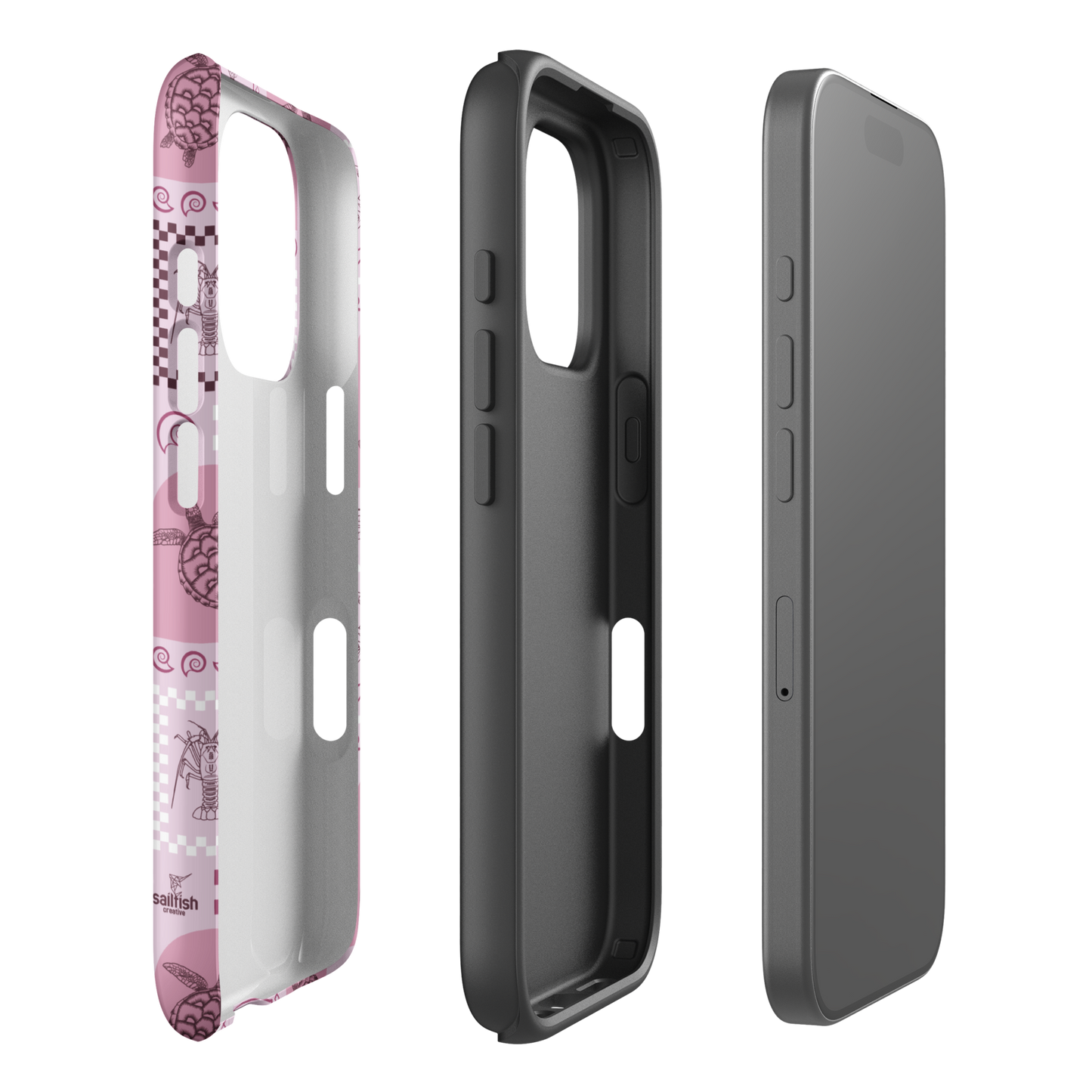 iPhone Tough Phone Case - Arches Print Orchid