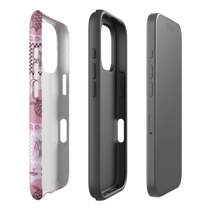 iPhone Tough Phone Case - Arches Print Orchid