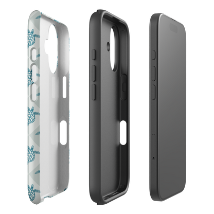 iPhone Tough Phone Case - Turtle Diamonds Coastal Storm