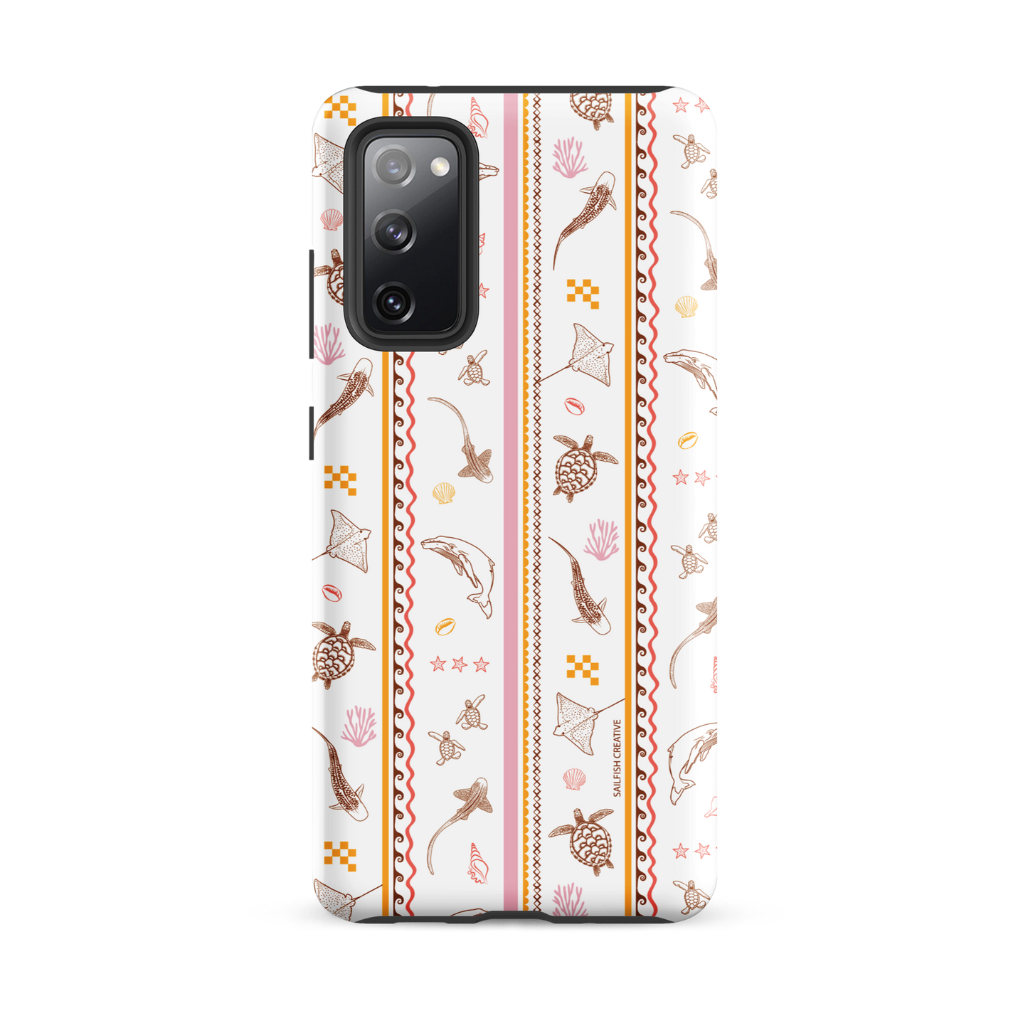 Samsung Phone Case - Candy Stripes on White