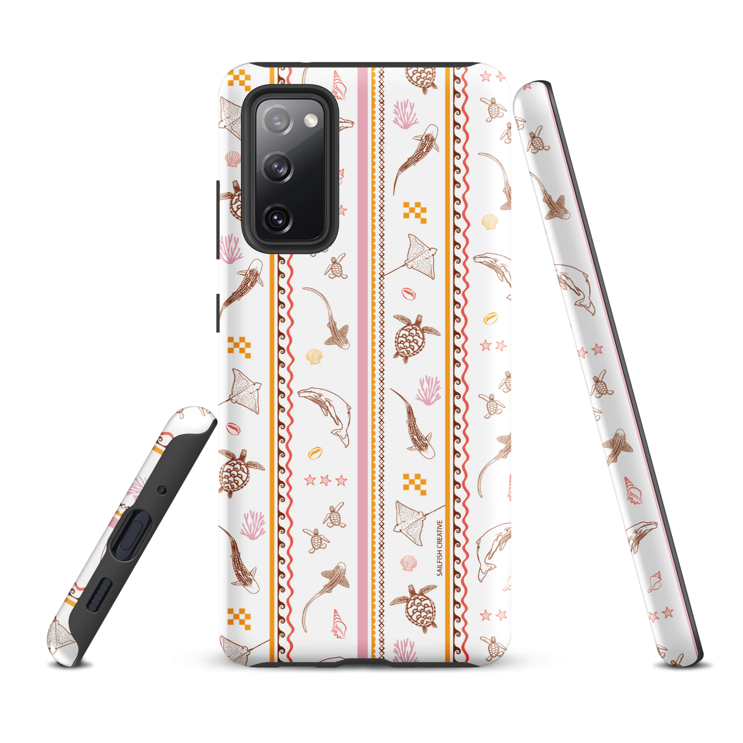 Samsung Phone Case - Candy Stripes on White